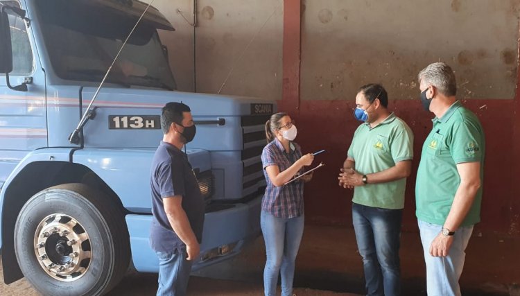 Frota de caminhões da Coopercaf passa por avaliação de segurança