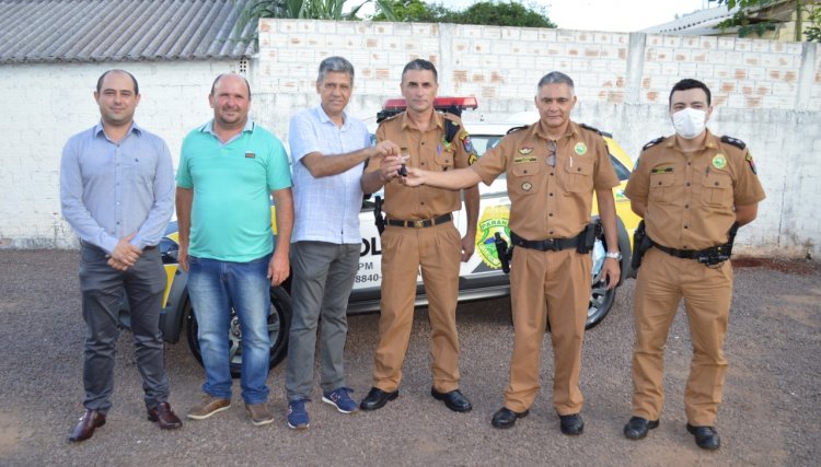 Polícia de Anahy recebe viatura e o seu comandante é homenageado com uma Menção Honrosa, veja o vídeo