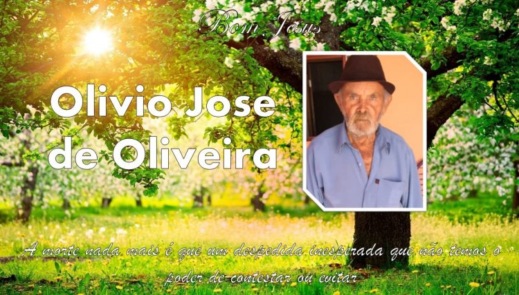 É com pesar que informamos o falecimento do senhor Olívio em Cafelândia 