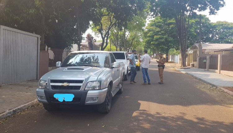 Uma das caminhonetas furtadas é encontrada em Cafelândia