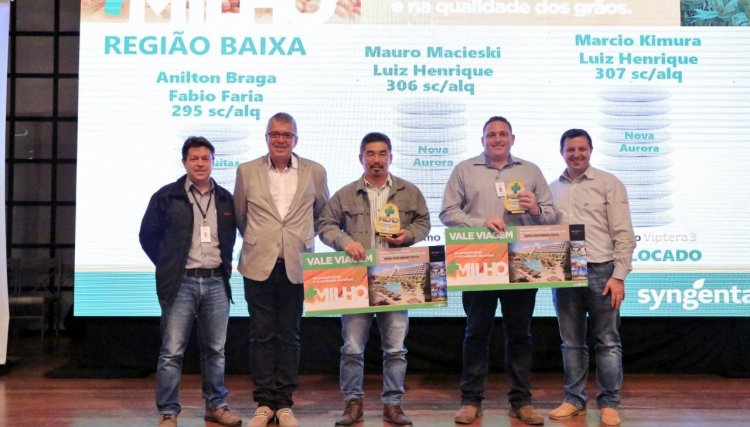 Melhores produtores de milho são premiados pela a Copacol e Syngenta 