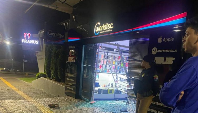 Loja é arrombada em Cafelândia pela gangue da marcha ré 