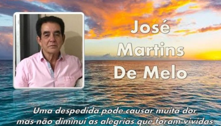 É com pesar que comunicamos o falecimento de José Martins de Melo