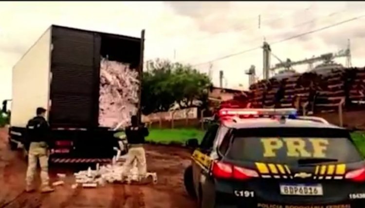 Veja: Motorista foge da polícia e pula do caminhão em movimento em Quarto Centenário