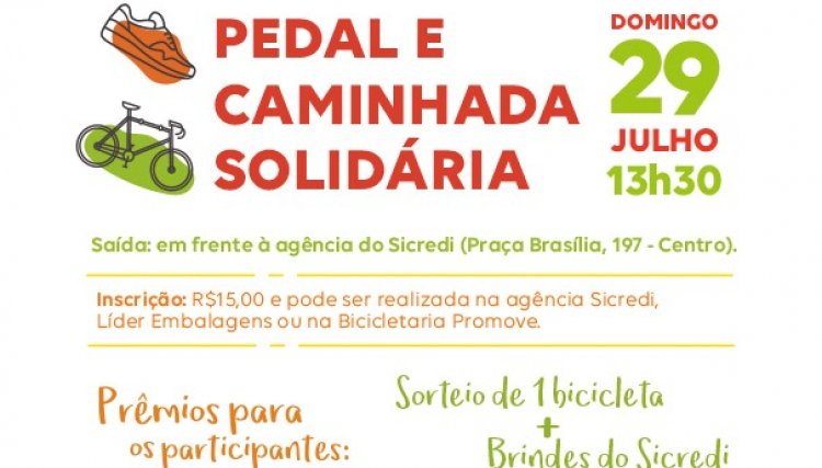 Sicredi de Cafelândia promove pedal e caminhada solidária neste domingo