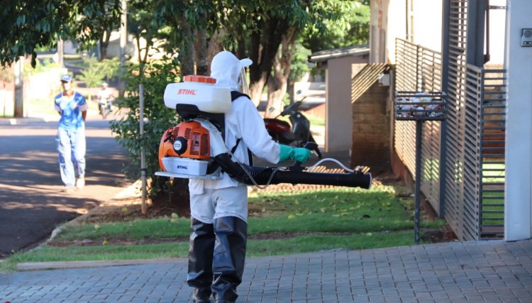 Cafelândia realiza aplicação do fumacê para o bloqueio do mosquito da dengue 