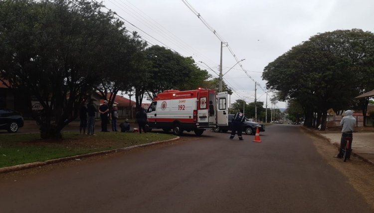 Acidente envolvendo uma motocicleta e um carro é registrado nesta manhã em Cafelândia