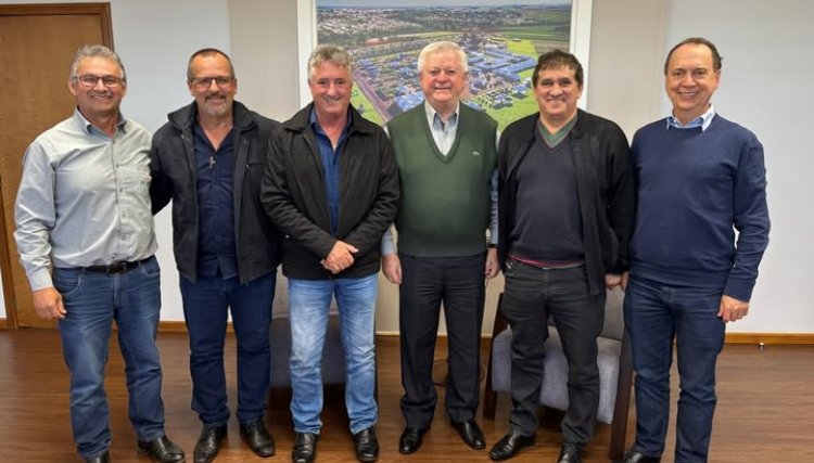 Prefeito de Tupãssi município parceiro da Copacol participa de reunião com a diretoria da Cooperativa para fechar novas parcerias 