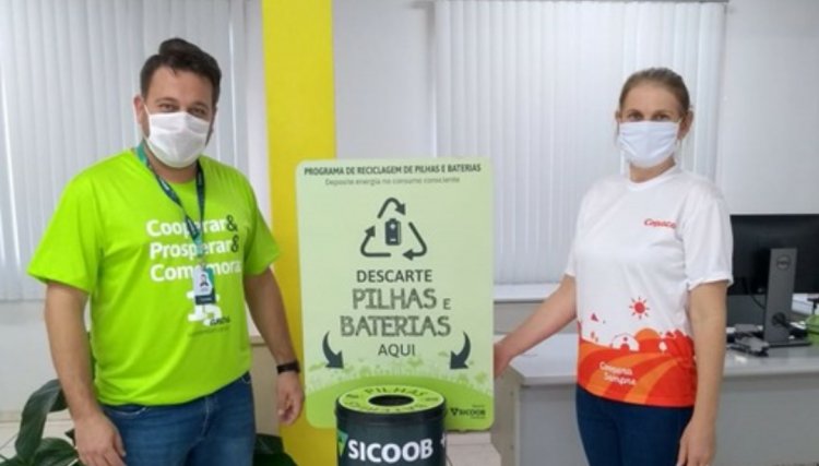 Sicoob em parceria com a Copacol de Formosa do Oeste vão receber pilhas e baterias