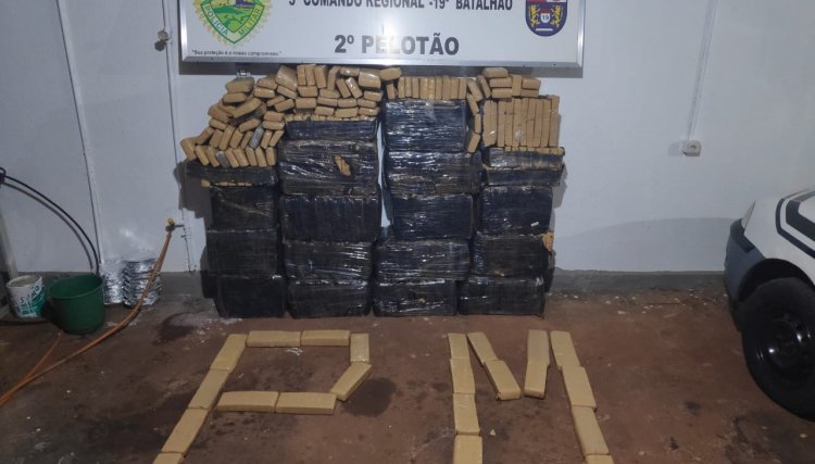 500 kg de maconha são apreendidos pela Polícia Militar de Nova Aurora