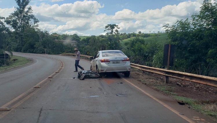 Condutora de motocicleta de Cafelândia sofre grave acidente em Jesuítas