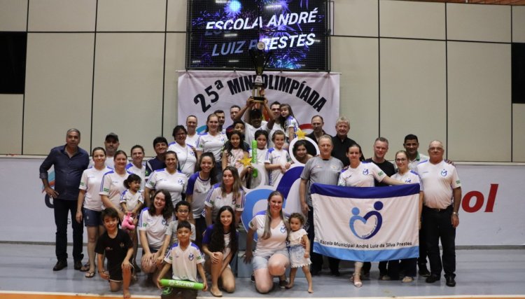 Escola André Luiz é a grande campeã da 25ª Miniolimpíada em Cafelândia