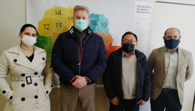 Prefeito de Cafelândia protocola pedido de heliponto e participa de reunião para abertura do Hospital