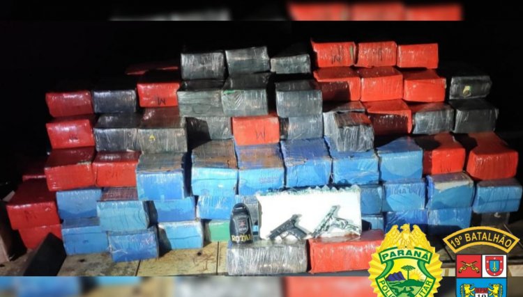 Mais de 2,5 toneladas de maconha e duas pistolas 9 mm são apreendidas na região 