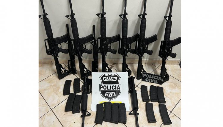 Polícia encontra dez fuzis dentro de tanque de combustível e prende suspeito no Oeste do PR