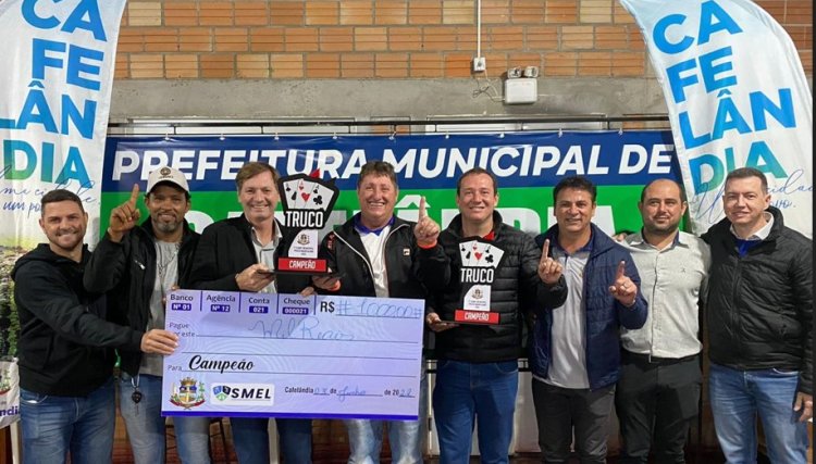 Diego Pereira, Bereta e Miguel são os campeões do campeonato de Truco em Cafelândia