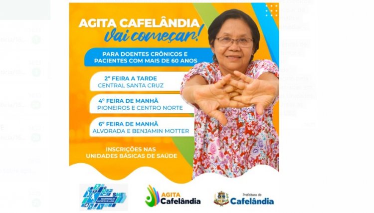 Secretaria de Saúde inicia programa Agita Cafelândia voltado à pratica de atividades física