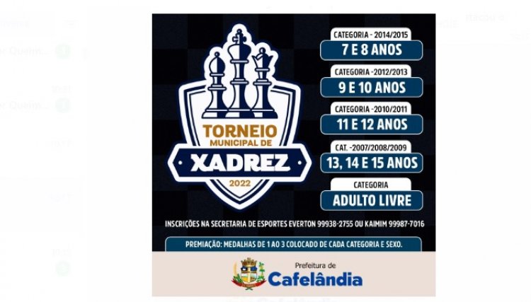 Secretaria de Esportes e Educação realizam torneio de xadrez em Cafelândia 