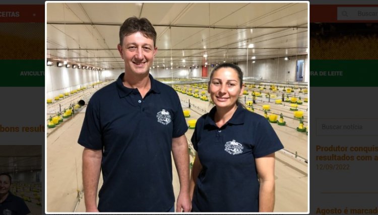 Casal Oenning conquistam bons resultados com aviário modelo da Copacol