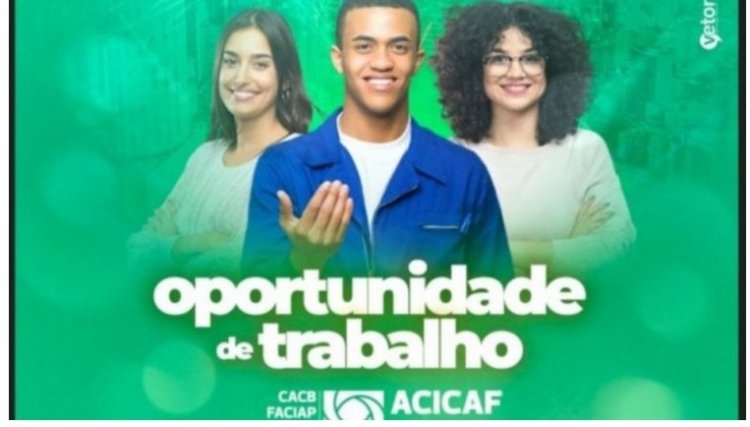 Novas vagas de empregos para o com&eacute;rcio de Cafel&acirc;ndia