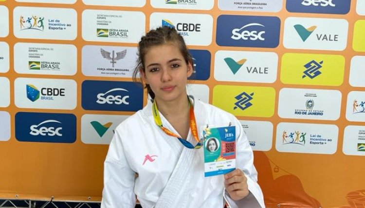 Atleta cafelandense Anna Clara conquista bronze em campeonato nacional de karatê