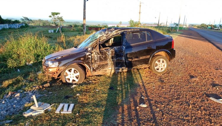 Acidente nesta madrugada em Cafel&acirc;ndia deixa jovem em estado grave 