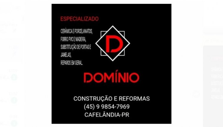 Cafelândia conta agora com a empresa Domínio Construção e Reformas, a melhor opção para a sua casa  