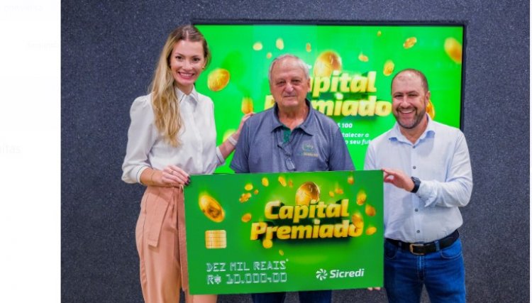 Associado de Nova Aurora recebe prêmio da campanha "Capital Premiado Sicredi"