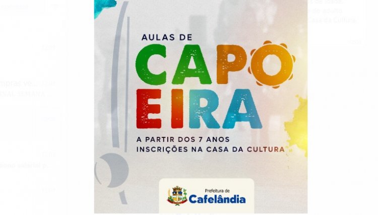 Casa da Cultura de Cafelândia abre inscrições para aulas de capoeira