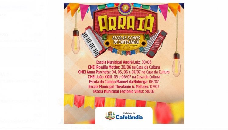 Escolas e Centros Municipais realizam festas juninas em Cafelândia