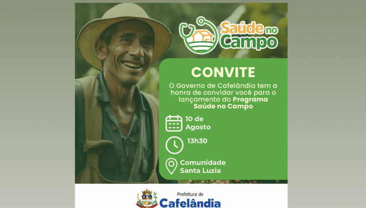 Cafelândia lança programa Saúde no Campo na comunidade Santa Luzia nesta quinta-feira (10)