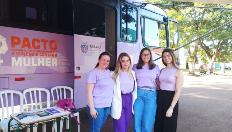 Presença do Ônibus Lilás marca a terceira edição Lugar de mulher é onde ela quiser em Cafelândia