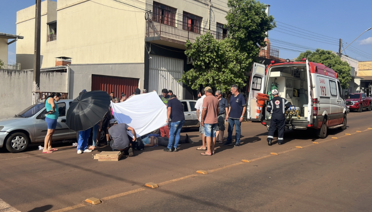 Vítima sofre fratura exposta após sofrer acidente em Nova Aurora