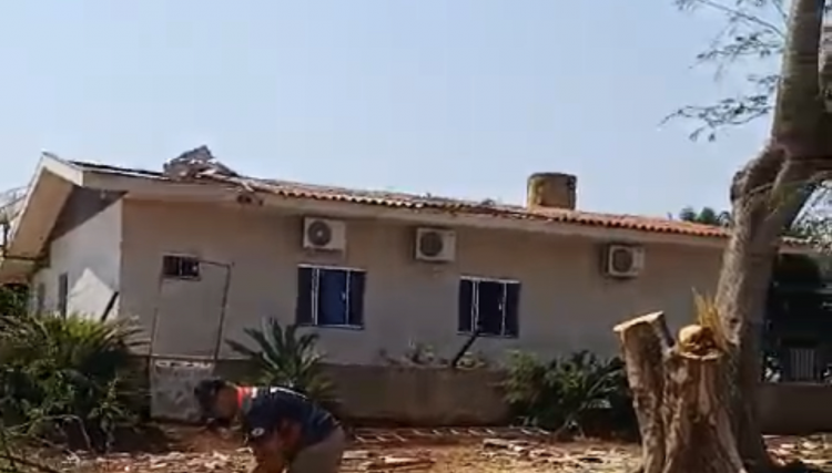 Produtor rural tem prejuízos de aproximadamente R$ 100 mil após temporal em Nova Aurora, veja o vídeo 