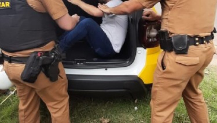 Homem é preso em Cafelândia após ameaçar várias pessoas de morte com uma faca inclusive a própria irmã