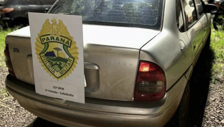 Polícia de Cafelândia recupera carro furtado 