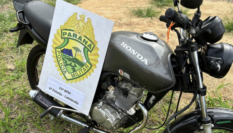 Motocicleta com escape adulterado e débitos é apreendida em Cafelândia com jovem de 16 anos 