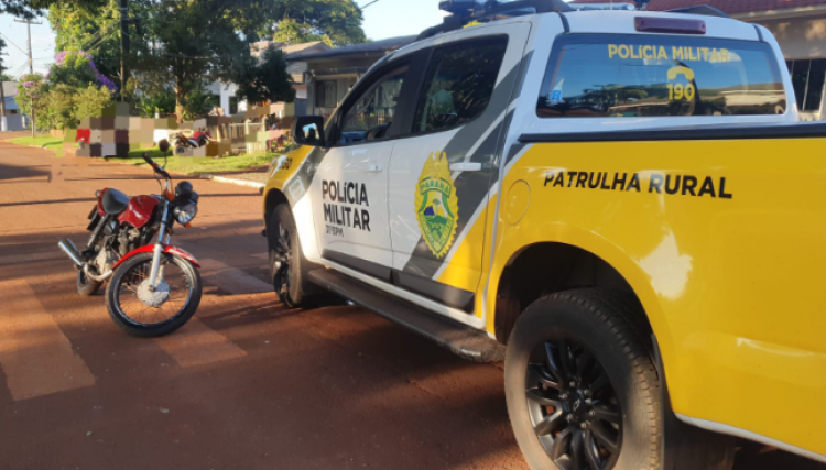 Patrulha Rural apreende motocicleta em Palmitópolis