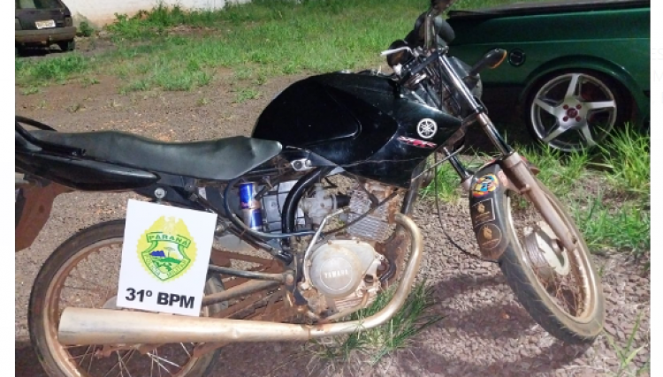 Mais uma motocicleta é apreendida em Cafelândia 