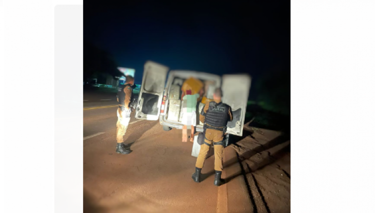 Patrulha Rural de Cafelândia apreende diversos produtos de contrabando nesta madrugada avaliados em R$ 500 mil, veja o vídeo 