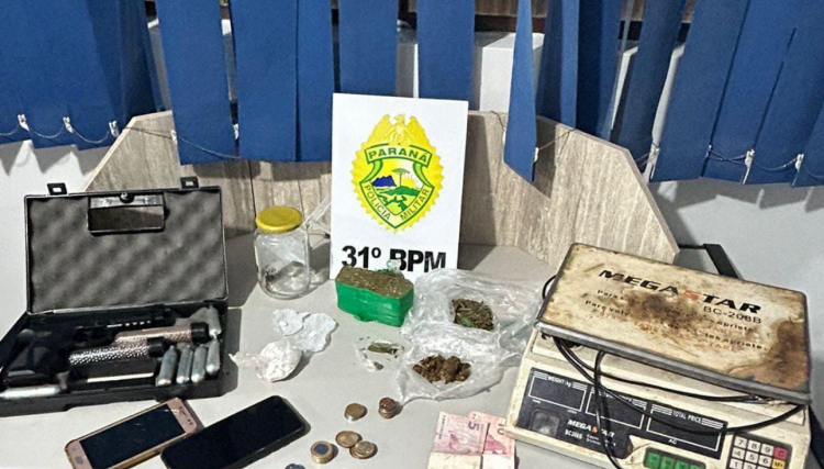 Traficantes são presos em flagrante após abordagem da Polícia de Cafelândia 