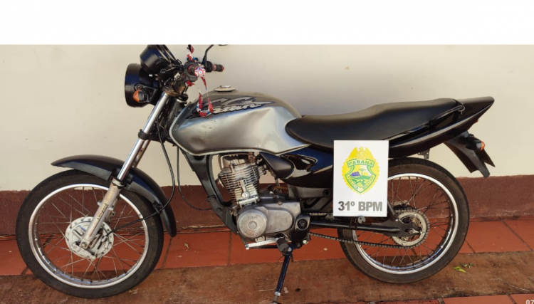 Mais uma motocicleta é apreendida em Cafelândia 