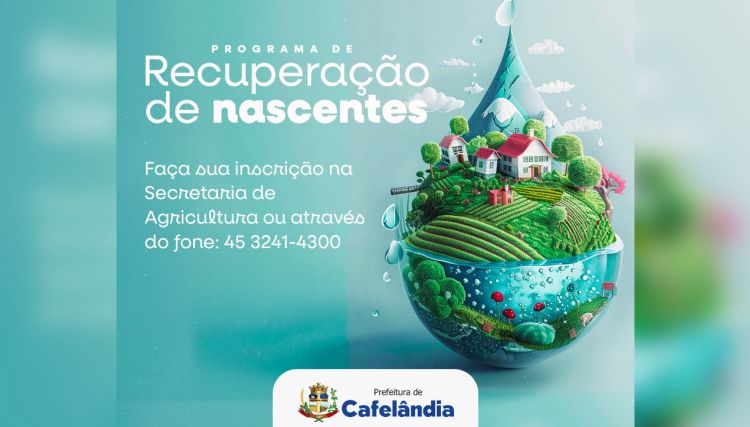 Programa de recuperação de nascentes está aberto para cadastros