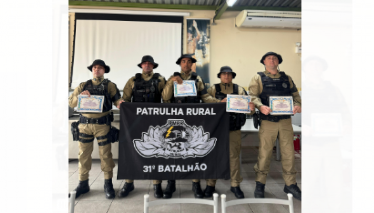 Policiais da Patrulha Rural de Cafelândia concluem curso de (CCPRC)