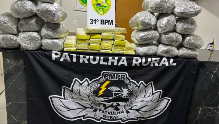 Patrulha Rural prende mulher com 34 Kg de maconha em Corbélia 
<br/>