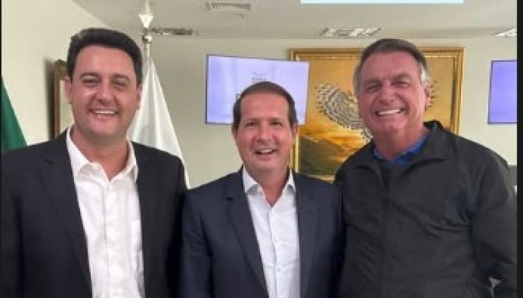 Apoio para Ratinho presidente? Bolsonaro e Marcel Micheletto participam de encontro com governador do PR
