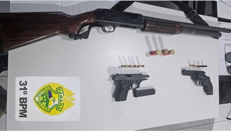 Dois homens são presos e 3 armas apreendidas em Palmitópolis após briga familiar