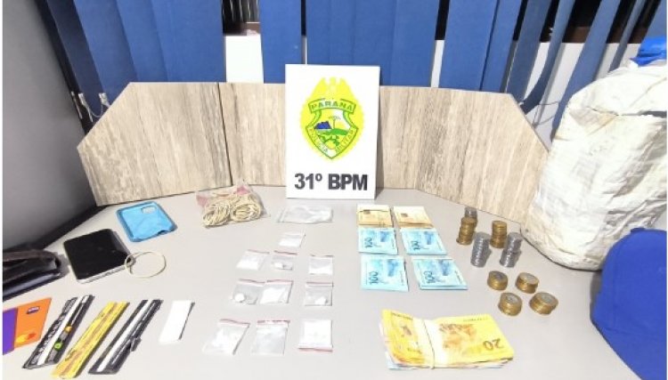 Homem &eacute; preso por tr&aacute;fico de coca&iacute;na em Cafel&acirc;ndia 