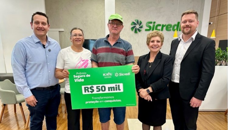 Seguro de Vida Sicredi premia associado de Nova Aurora com R$ 50 mil