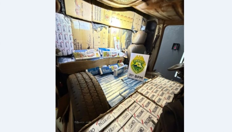 Patrulha Rural apreende carga de cigarros no valor de R$ 750 mil em Nova Aurora